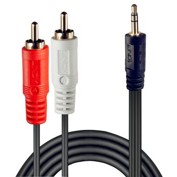 Preview: LINDY Audiokabel RCA 3.5mm/5m 2xRCA/3.5mm m/m vergoldet