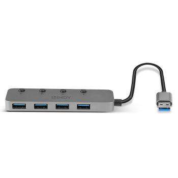 Preview: LINDY USB 3.0 Aktiv-Hub 4 Port