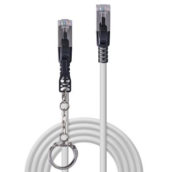 Preview: LINDY Patchkabel Cat.6A S/FTP grau 2m verriegelbar