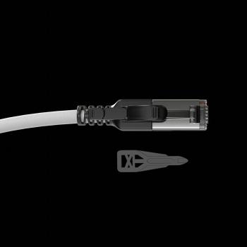 Preview: LINDY Patchkabel Cat.6A S/FTP grau 2m verriegelbar