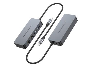 Preview: CONCEPTRONIC Adapter USB-C-2xGbE+2xUSB-A3.2 5Gbs 0.30m gr