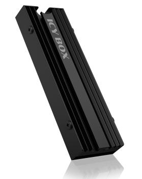 ICY BOX M.2 Kühlkörper für PS5, passt für M.2 SSD 22x80 mm, 10 mm Bauhöhe, schwarz