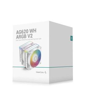 DeepCool AG620 WH ARGB V2 – Leistungsstarker CPU-Tower-Kühler mit Dual-Lüfter & RGB-Beleuchtung