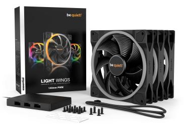 140mm be quiet! LIGHT WINGS 140mm PWM ARGB Triple-Pack Gehäuselüfter