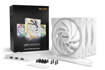 140mm be quiet! LIGHT WINGS White PWM Triple-Pack high-speed