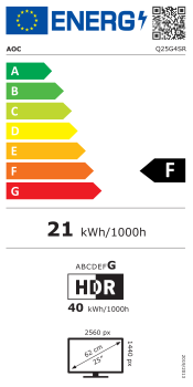 62,2cm 24,5" AOC Q25G4SR 16:09 2xHDMI+DP black/red