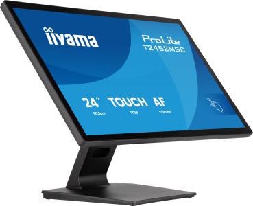 iiyama ProLite T2452MSC-B2 24" Touchscreen Monitor Full HD PCAP IPS DisplayPort USB VESA Speaker Touch Black