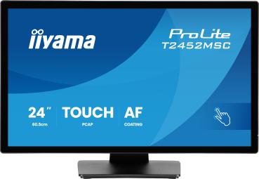 iiyama ProLite T2452MSC-B2 24" Touchscreen Monitor Full HD PCAP IPS DisplayPort USB VESA Speaker Touch Black
