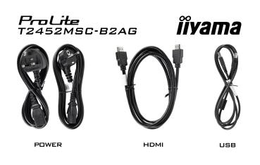 iiyama ProLite T2452MSC-B2AG 60,5cm/24" (1920x1080) 16:9 FHD IPS 5ms 120Hz HDMI DisplayPort USB VESA Speaker Touch Black