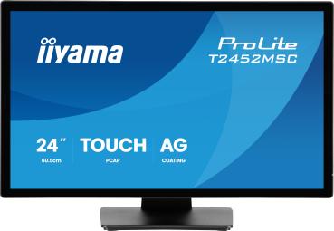 iiyama ProLite T2452MSC-B2AG 60,5cm/24" (1920x1080) 16:9 FHD IPS 5ms 120Hz HDMI DisplayPort USB VESA Speaker Touch Black