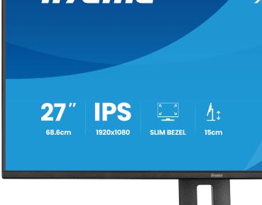 Preview: iiyama ProLite XB2797HSU-B1 68,6cm/27" (1920x1080) 16:9 IPS 4ms 120Hz HDMI DisplayPort USB VESA Speaker Black
