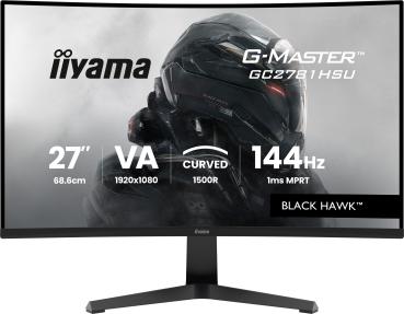 68,6cm/27" (1920x1080) iiyama G-Master GC2781HSU-B1 16:9 FHD VA 1ms 144Hz HDMI DisplayPort USB VESA Speaker Black