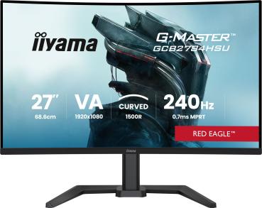 68,6cm/27" 1920x1080 iiyama G-Master GCB2784HSU-B1 16:9 FHD VA 0,7ms 240Hz HDMI DisplayPort USB VESA Speaker HDR Black