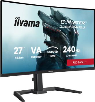 68,6cm/27" 1920x1080 iiyama G-Master GCB2784HSU-B1 16:9 FHD VA 0,7ms 240Hz HDMI DisplayPort USB VESA Speaker HDR Black