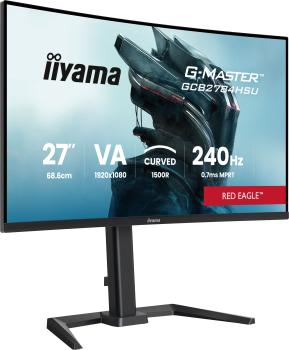 68,6cm/27" 1920x1080 iiyama G-Master GCB2784HSU-B1 16:9 FHD VA 0,7ms 240Hz HDMI DisplayPort USB VESA Speaker HDR Black