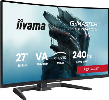 68,6cm/27" 1920x1080 iiyama G-Master GCB2784HSU-B1 16:9 FHD VA 0,7ms 240Hz HDMI DisplayPort USB VESA Speaker HDR Black