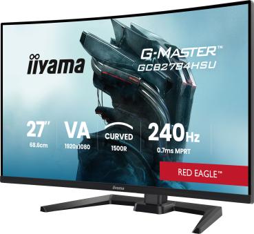 68,6cm/27" 1920x1080 iiyama G-Master GCB2784HSU-B1 16:9 FHD VA 0,7ms 240Hz HDMI DisplayPort USB VESA Speaker HDR Black