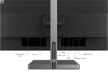Lenovo L27m-30 27 Zoll Full HD IPS Monitor 75Hz USB-C Hub Lautsprecher Schwarz
