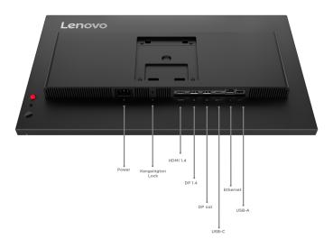 Preview: Lenovo ThinkVision T24D-40 23,8 Zoll Full HD IPS Monitor 120Hz USB-C Docking Ergonomisch