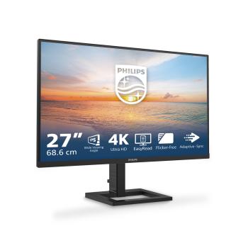 68,6cm/27" (3840x2160) Philips 27E1N1900AE 16:9 4K UHD IPS HDR10 4ms 60Hz 2xHDMI USB-C Speaker Black