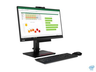 Preview: Lenovo ThinkCentre TIO24 Gen4 23,8" FHD Monitor Webcam DisplayPort Refurbished A3