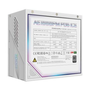 1000W GIGABYTE AORUS ELITE AE1000PM PG5 80+ Platinum White
