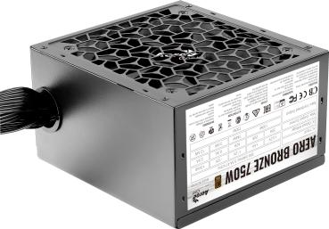 Preview: AeroCool Aero 750W Netzteil – 80 PLUS Bronze ATX Gaming PSU 750 Watt 4x PCIe leiser 120mm Lüfter schwarz