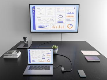 Equip USB-C 5-in-1 Multifunktionsadapter | HDMI 4K, Gigabit LAN, USB 3.2, 100W PD