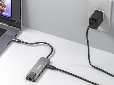 Equip USB-C 5-in-1 Multifunktionsadapter | HDMI 4K, Gigabit LAN, USB 3.2, 100W PD
