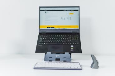 Preview: Bakker Elkhuizen Laptop und Tablet Halterung FlexTop 170 Dark Grey