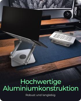 Preview: ICY BOX IB-NH300-R Höhenverstellbarer und rotierender Notebookhalter für Notebooks bis 17