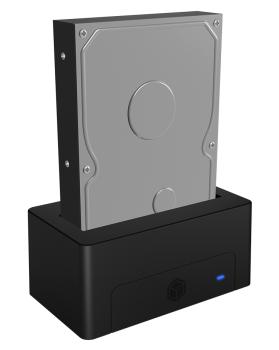 Dockingtation für 1x 2.5"/3.5" SATA I/II/III USB 3.2 ICY BOX Black