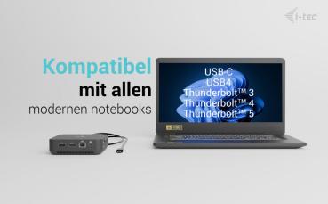 i-tec USB-C DP Dual HDMI Docking Station C31TRIPLEVIDEODPPRO 100W Power Delivery