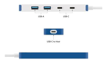 TARGUS HyperDrive Flex 4 Port USB-C Hub Blue