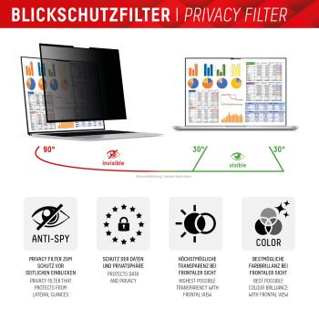Preview: DISPLEX Privacy Safe Blickschutzfilter Uni (randlos)13,3", 16:10