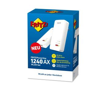 Preview: Fritz! Powerline 1240 AX WLAN Set 1200 Mbit/s Ethernet LAN Weiß