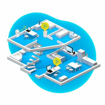 Preview: FRITZ! Powerline 1260E WLAN Set 1200Mbit/s Eingebauter Ethernet-Anschluss WLAN Weiß