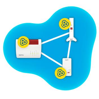 AVM FRITZ!Repeater 3000 AX – WLAN Repeater mit Wi-Fi 6 Triband Mesh & bis zu 4200 Mbit/s