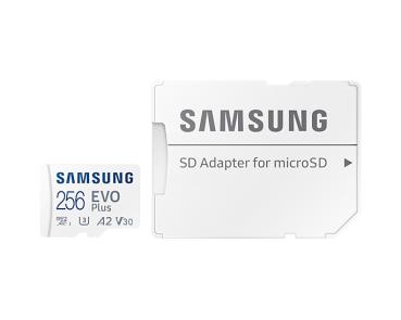 256GB Samsung EVO Plus Speicherkarte MicroSDXC 130MB/s +Adapter