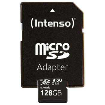 Preview: Intenso 128GB MicroSDXC Speicherkarte Professional inkl. SD Adapter
