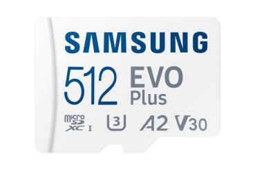 CARD 512GB Samsung EVO PLUS microsdxc UHS-I U3 inkl. SD Adapter