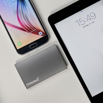 1TB Externe SSD USB 3.2 Gen 1 Aluminium Anthrazit | 500 MB/s | Schockresistent | USB-A