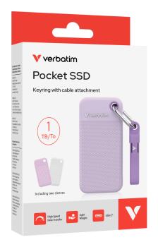 1TB VERBATIM POCKET SSD VIOLETT GEN2