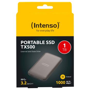 Intenso TX500 Portable SSD 1TB USB-C USB 3.2 Gen 2 Externe SSD 1000 MB/s Braun