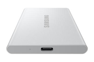 2TB Samsung Portable T7 Resurrected USB-C 3.1 (10Gb/?s) Silber externe Festplatte SSD