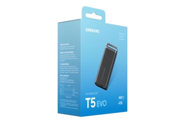 4TB Samsung Portable T5 EVO USB 3.2 Gen1 Black retail esterne SSD