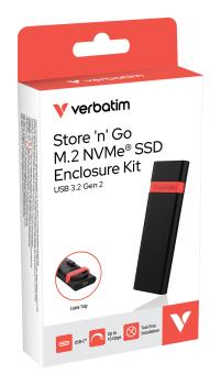 Preview: M.2 Verbatim USB3.2 Gen2 Store ´n´ Go NVMe SSD Enclosure Kit