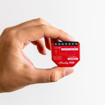 Preview: Shelly 1PM Gen3 WLAN & Bluetooth Relais max.16A rot – Smart Home Schalter
