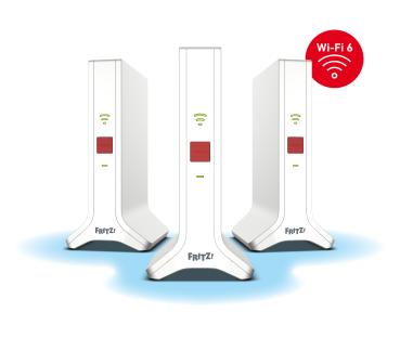 AVM MESH SET 4200 3-PACK Dual-Band (2,4 GHz/5 GHz) Wi-Fi 6E (802.11ax) Rot, Weiß