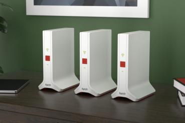 Preview: AVM MESH SET 4200 3-PACK Dual-Band (2,4 GHz/5 GHz) Wi-Fi 6E (802.11ax) Rot, Weiß
